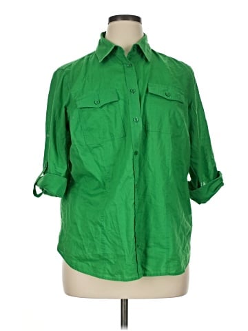 MICHAEL Michael Kors 3/4 Sleeve Button-Down Shirt (view 1)