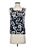 J.Crew 365 100% Polyester Floral Graphic Blue Sleeveless Blouse Size 00 - photo 1