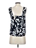 J.Crew 365 100% Polyester Floral Graphic Blue Sleeveless Blouse Size 00 - photo 2