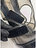 Prada Silver Black Ankle Strap Lucite Heel Sandals Size EU 38 - photo 3