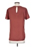Ann Taylor 100% Polyester Burgundy Short Sleeve Top Size XS - photo 2