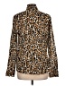 Tory Burch Animal Print Brown Long Sleeve Blouse Size 12 - photo 2