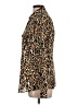 Tory Burch Animal Print Brown Long Sleeve Blouse Size 12 - photo 5