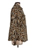 Tory Burch Animal Print Brown Long Sleeve Blouse Size 12 - photo 4