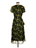 Lush 100% Polyester Floral Yellow Casual Dress Size M - photo 2