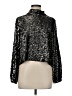 Flawless Metallic Black Long Sleeve Blouse Size M - photo 1