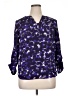 J by Jasper Conran 100% Polyester Purple 3/4 Sleeve Blouse Size 14 - photo 1