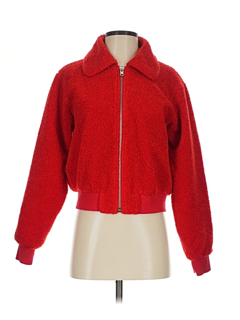 Pre-owned Wild Honey Faux Fur Jacket In Red