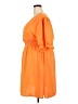 Indulge 100% Polyester Solid Orange Casual Dress Size 3X - photo 5