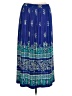 Ali Miles Print Blue Casual Skirt Size 6 - photo 1