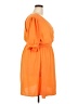 Indulge 100% Polyester Solid Orange Casual Dress Size 3X - photo 4