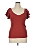 Halogen Burgundy Short Sleeve T-Shirt Size XL - photo 1