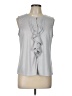 Christopher & Banks Gray Sleeveless Blouse Size L (petite) - photo 1