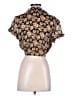 Next Era 100% Polyester Brown Yellow Short Sleeve Blouse Size M - photo 2