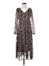 Ann Taylor LOFT 100% Polyester Floral Black Casual Dress Size 4 - photo 1