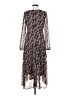 Ann Taylor LOFT 100% Polyester Floral Black Casual Dress Size 4 - photo 2