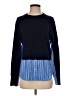 Tanya Taylor 100% Cotton Color Block Blue Pullover Sweater Size M - photo 1