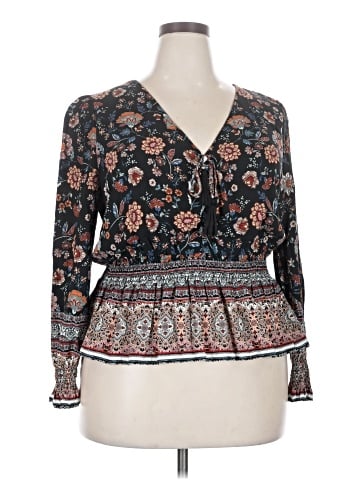 Forever 21 Plus Long Sleeve Blouse (view 1)