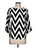 Everly Chevron-herringbone Black 3/4 Sleeve Blouse Size L (estimated) - photo 1