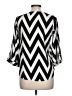 Everly Chevron-herringbone Black 3/4 Sleeve Blouse Size L (estimated) - photo 2