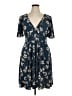 Torrid Floral Blue Casual Dress Size 1X Plus (1) - photo 1