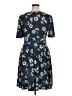 Torrid Floral Blue Casual Dress Size 1X Plus (1) - photo 2