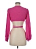 Shein 100% Cotton Pink Long Sleeve Blouse Size M - photo 2