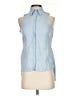 Intermix Blue Sleeveless Button-Down Shirt Size P (petite) - photo 1