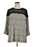 MICHAEL Michael Kors Silver 3/4 Sleeve Blouse Size 1X - photo 1