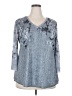 Timeson Gray 3/4 Sleeve Blouse Size XXL - photo 1
