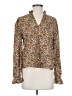 Shein Floral Brown Long Sleeve Blouse Size S - photo 1