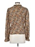 Shein Floral Brown Long Sleeve Blouse Size S - photo 2