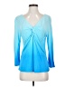 Valerie Stevens 100% Rayon Blue 3/4 Sleeve Top Size S - photo 1