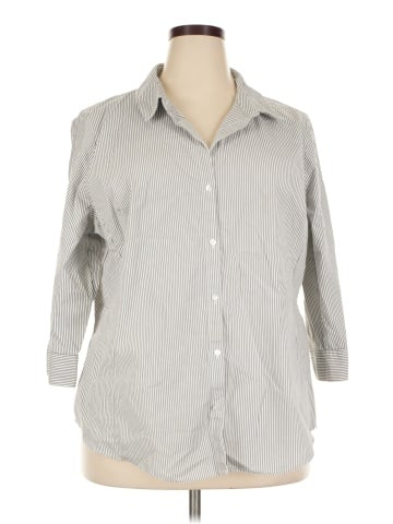 Worthington 3/4 Sleeve Button-Down Shirt (view 1)