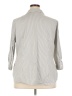 Worthington Stripes Gray 3/4 Sleeve Button-Down Shirt Size 2X - photo 2