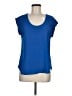 J.Crew 100% Polyester Blue Short Sleeve Top Size 6 - photo 1