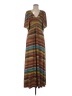 Veronica M. Stripes Brown Casual Dress Size M - photo 1