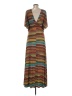 Veronica M. Stripes Brown Casual Dress Size M - photo 2