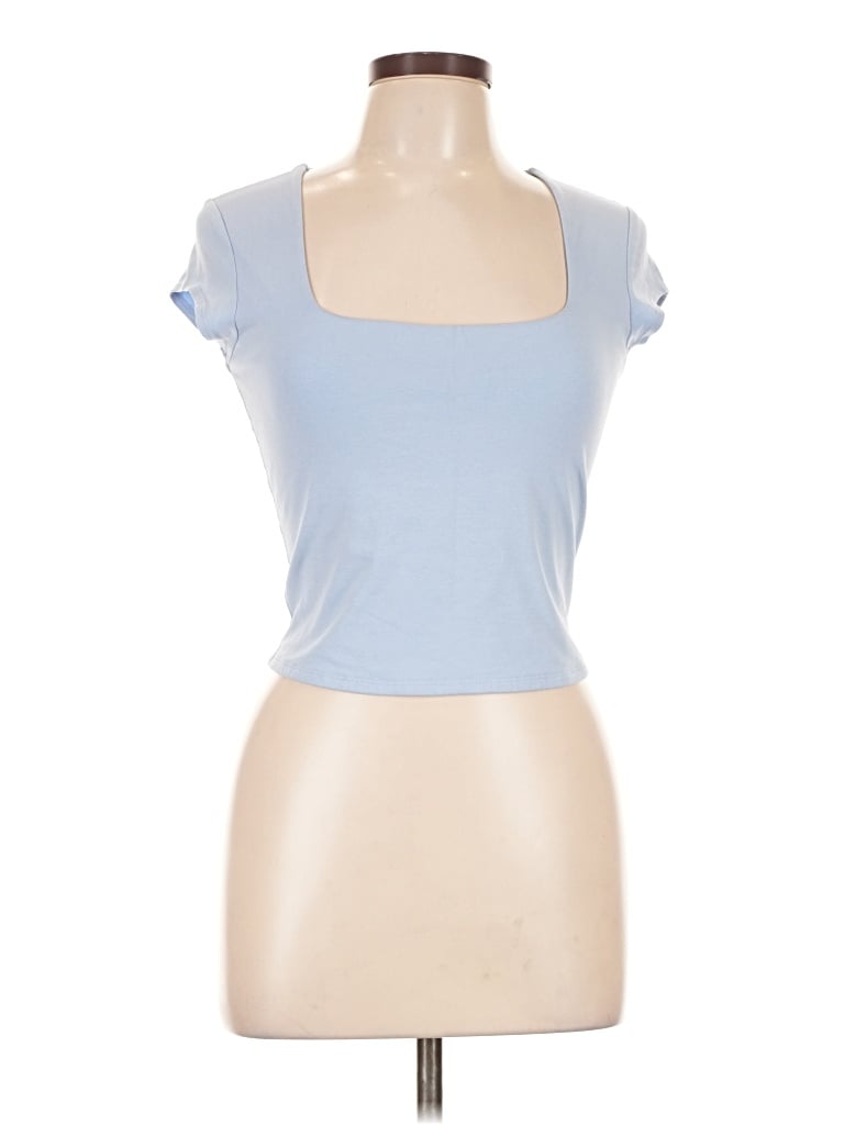 Pre-owned Garage Tank Top Blue Strapless Neckline Tops