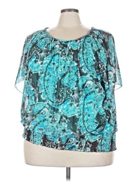 INC International Concepts Short Sleeve Blouse (view 1)