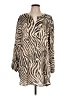 Chico's 100% Polyester Animal Print Ivory Long Sleeve Blouse Size L - photo 1
