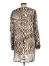 Chico's 100% Polyester Animal Print Ivory Long Sleeve Blouse Size L - photo 2