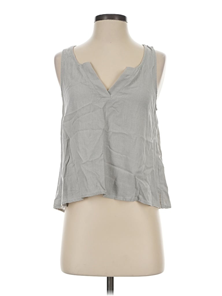 Pre-owned Splendid Tank Top Gray Plunge Neckline Tops