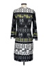 BCBGMAXAZRIA Graphic Gray Casual Dress Size S - photo 2