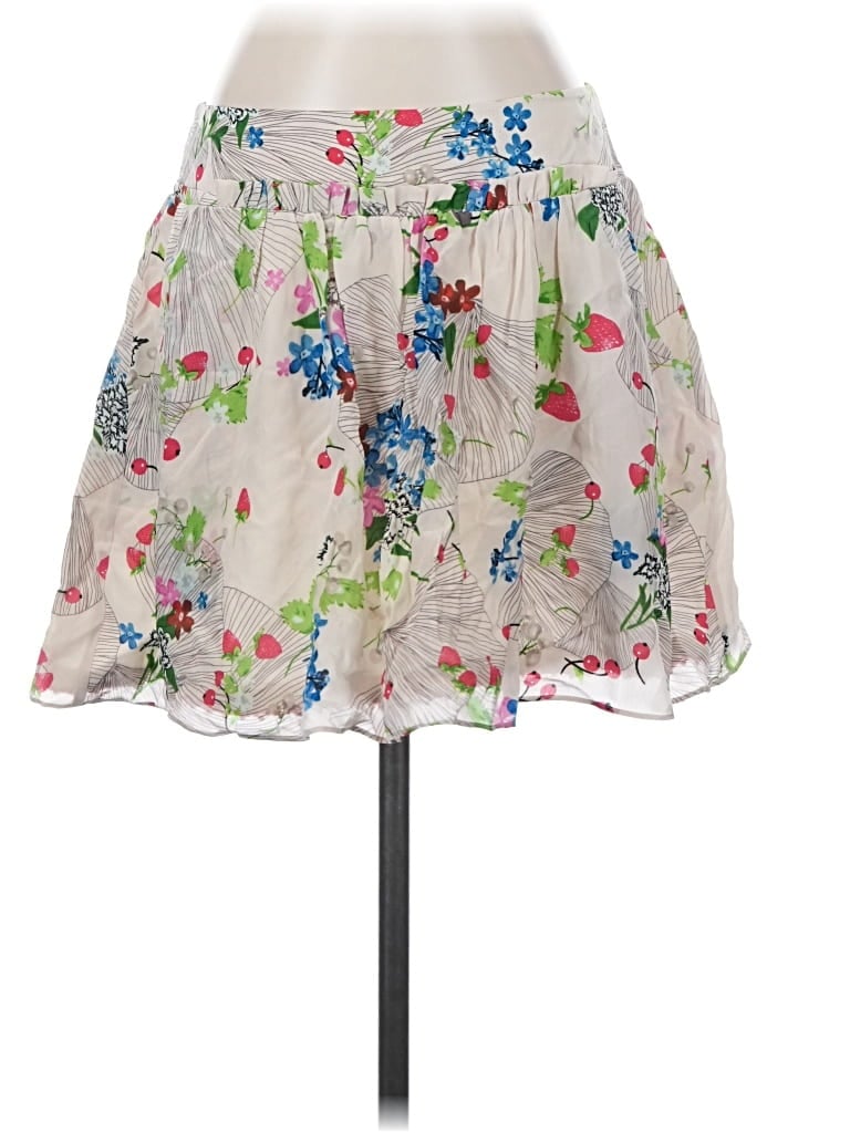 Pre-owned Leifsdottir Silk Skirt In Ivory