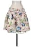 Leifsdottir 100% Silk Floral White Ivory Silk Skirt Size 4 - photo 2