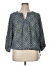 Laundry by Shelli Segal Blue 3/4 Sleeve Blouse Size XL - photo 1
