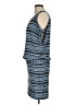 M.S.S.P. 100% Rayon Stripes Blue Casual Dress Size M - photo 5