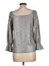 Belldini Metallic Silver 3/4 Sleeve Blouse Size L - photo 2