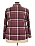 Just Be... Plaid Burgundy Long Sleeve Blouse Size 3X - photo 2